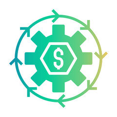 business cycle Gradient icon