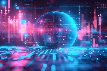 Abstract composition of metrics and indicators charting upward trajectory.