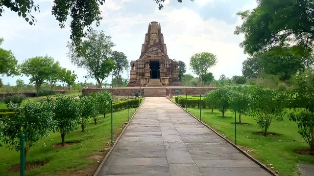 Dulhadev shiva temple in khajuraho the group of monuments of hindu and jain temples in chhatarpur district, madhya pradesh, India.Unesco world heritage site.