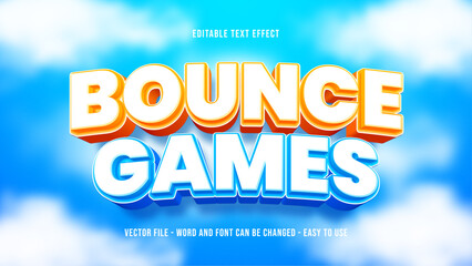 Games editable text effect, cartoon text style effect