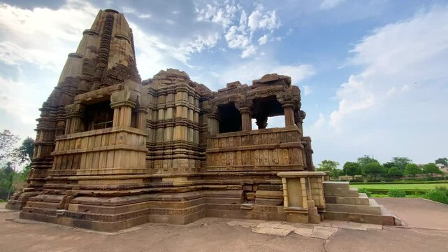 Dulhadev shiva temple in khajuraho the group of monuments of hindu and jain temples in chhatarpur district, madhya pradesh, India.Unesco world heritage site.