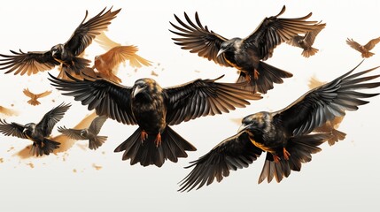 Obraz premium Majestic Flight: A Dance of Spreading Feathers