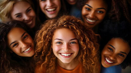 Obraz premium Happy Diverse Group of Friends Smiling - Photo