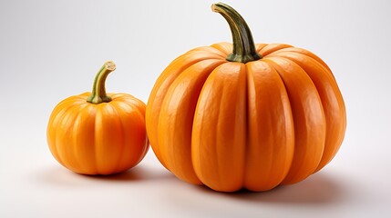 Obraz premium Pumpkin isolated on transparent or white background, 