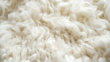 close-up of wool with a fluffy texture, the focus is on the intricate fibers, highlighting its warmth and comfort