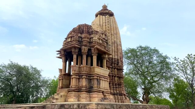 Chaturbhuj temple in khajuraho the group of monuments of hindu and jain temples in chhatarpur district, madhya pradesh, India.Unesco world heritage site.