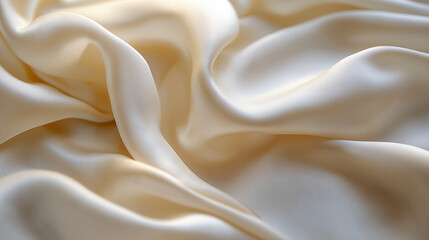 Obraz premium close-up of silk with a soft, smooth texture, the image should fill the frame, emphasizing the delicate sheen and intricate weave
