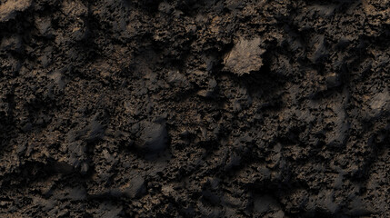 a seamless texture of peaty soil with dark, almost black organic matter, giving the soil a spongy and moist appearance, this rich, earthy texture brings a refined yet natural quality