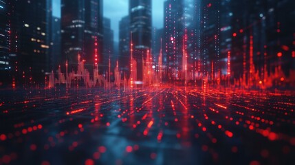 Obraz premium business technology ernet and network concept financial graph stock market chart forex investmentillustration