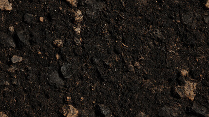 a seamless texture of peaty soil with dark, almost black organic matter, giving the soil a spongy and moist appearance, this rich, earthy texture brings a refined yet natural quality