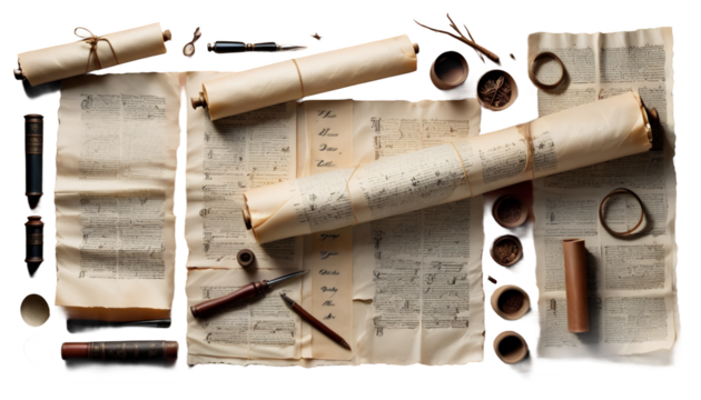  roll parchment manuscript rough manuscript scroll parchment white background texture paper page sheet yellow xanthous book old frame rough edge burnt hi-res hi-res aged antique brown blank letter