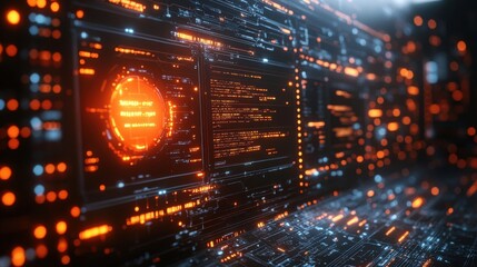 Fototapeta premium business technology ernet and network concept virtual screen of the future and sees the inscription solutionsillustration