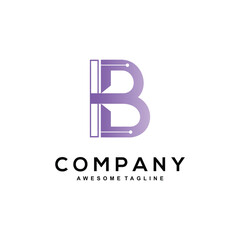 Letter B logo design for business
