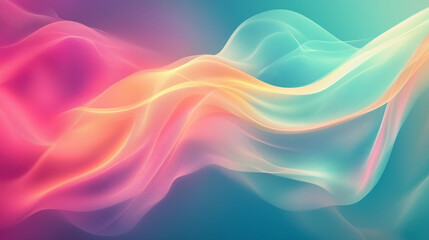 Obraz premium Soft Flowing Gradient Fabric-Like Texture with Warm and Cool Pastel Colors