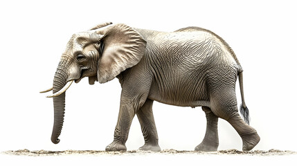 Fototapeta premium African Elephant Walking - Realistic Image