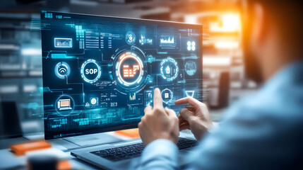 Digital Technology Interface Illustration