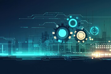 Abstract futuristic digital technology interface background