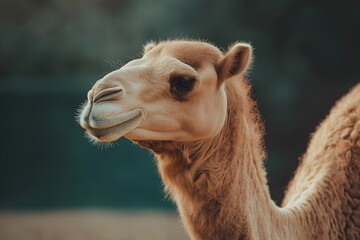 Obraz premium Wildlife Photography Of A Camel, Animal Photography, Camel Close-up, Camel Nature Photography, Animal Portrait Photography, High Quality Camel Image