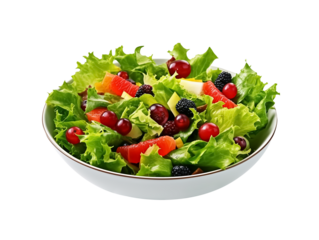 fresh salad with vegetables isolated