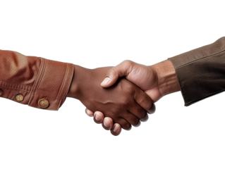 handshake isolated on transparent background