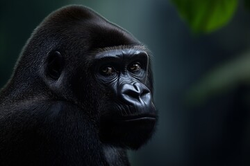 Obraz premium Wildlife Photography Of A Gorilla, Animal Photography, Gorilla Close-up, Gorilla Nature Photography, Animal Portrait Photography, High Quality Gorilla Image