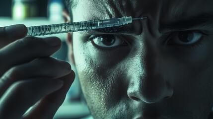 Obraz premium Intense Focus on Medical Injection