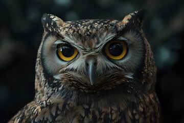 Wildlife Photography Of A Owl, Animal Photography, Owl Close-up, Owl Nature Photography, Animal Portrait Photography, High Quality Owl Image