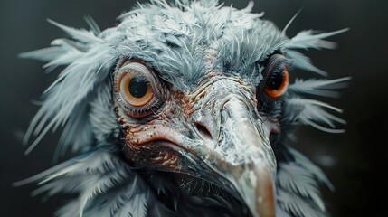 Fototapeta premium Close-Up Portrait of a Bird with Striking Eyes