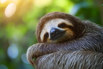 Wildlife Photography Of A Sloth, Animal Photography, Sloth Close-up, Sloth Nature Photography, Animal Portrait Photography, High Quality Sloth Image