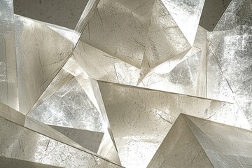 Abstract geometric pattern of faceted crystal or gemstone background