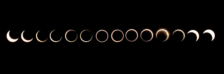 TOKYO, JAPAN - 21March 2012: A solar eclipse occurs when the Moon passes between Earth and the Sun, thereby totally or partly obscuring the image of the Sun for a viewer on Earth.