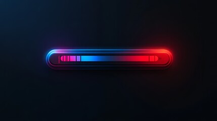 Futuristic Neon Progress Bar on Dark Background