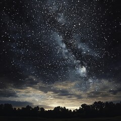 Hyperrealistic Starry Night Sky: A Breathtaking Digital Artwork