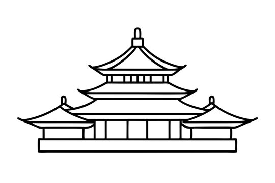 recommend clip art: taiwanese  temple  silhouette vector icon