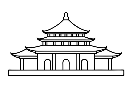 recommend clip art: taiwanese  temple  silhouette vector icon