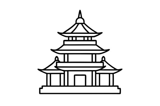 recommend clip art: taiwanese  temple  silhouette vector icon