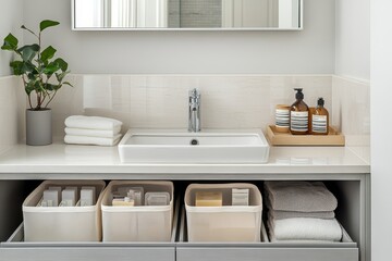 Modern Bathroom with Organized Vanity Space