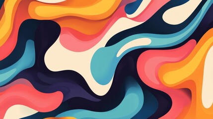 Obraz premium Abstract Colorful Liquid Shapes Background