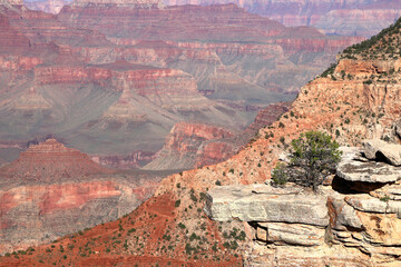 The Grand Canyon South Rim: The amazing geologic landmark in Arizona.