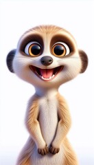 Fototapeta premium 3D niedliches Erdmännchen