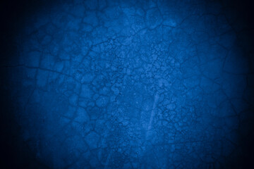 Obraz premium Old wall pattern texture cement blue dark abstract blue color design are light with black gradient background.