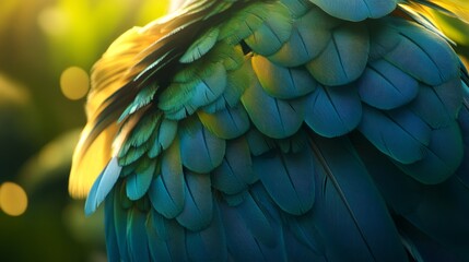 Obraz premium Vibrant Feathers of a Tropical Parrot