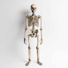 human skeleton isolated on white