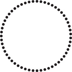 Dotted circular round, symbol, icon, frame