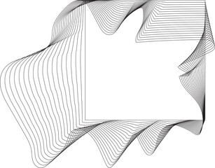 Square frame fluid shape line blend. Technology creative design