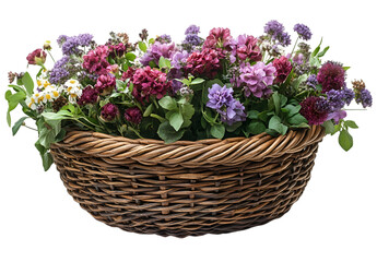 a basket of flowers

