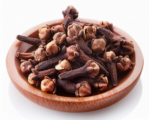 clove isolated on white background. Syzygium aromaticum.