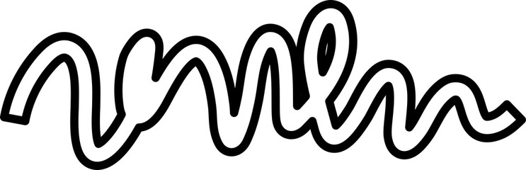 Line various spiral set. Element funny style