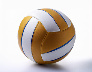 A volleyball isolated on a white background. Studio shot. Sport product photoshot.