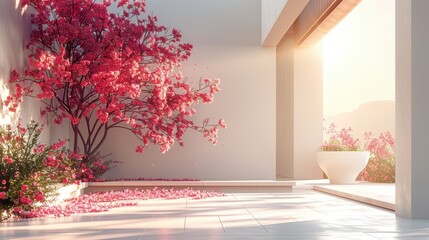A cartoon-style image of an object related to Gardenia design, displayed in a design studio. The scene is well-lit, with natural light highlighting the details clearly. The background is white, 